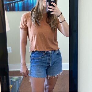 Camel brown/burnt orange t shirt